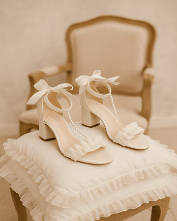 Sandália de Noiva Stella OffWhite Vis a Vis